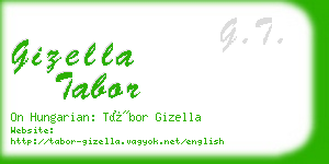 gizella tabor business card